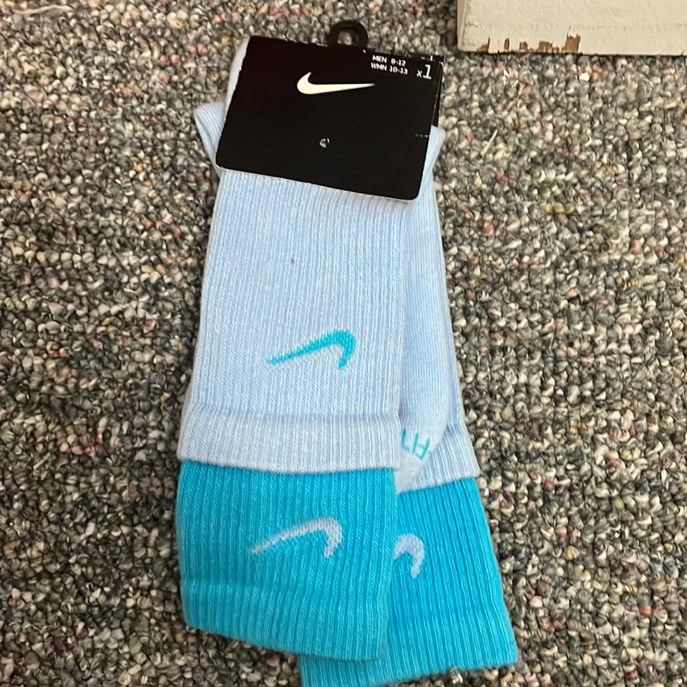 Blue Nike elite double socks
